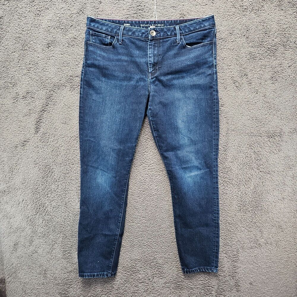 Banana Republic‎ Skinny Jeans Women Size 32 Blue Denim Mid Rise